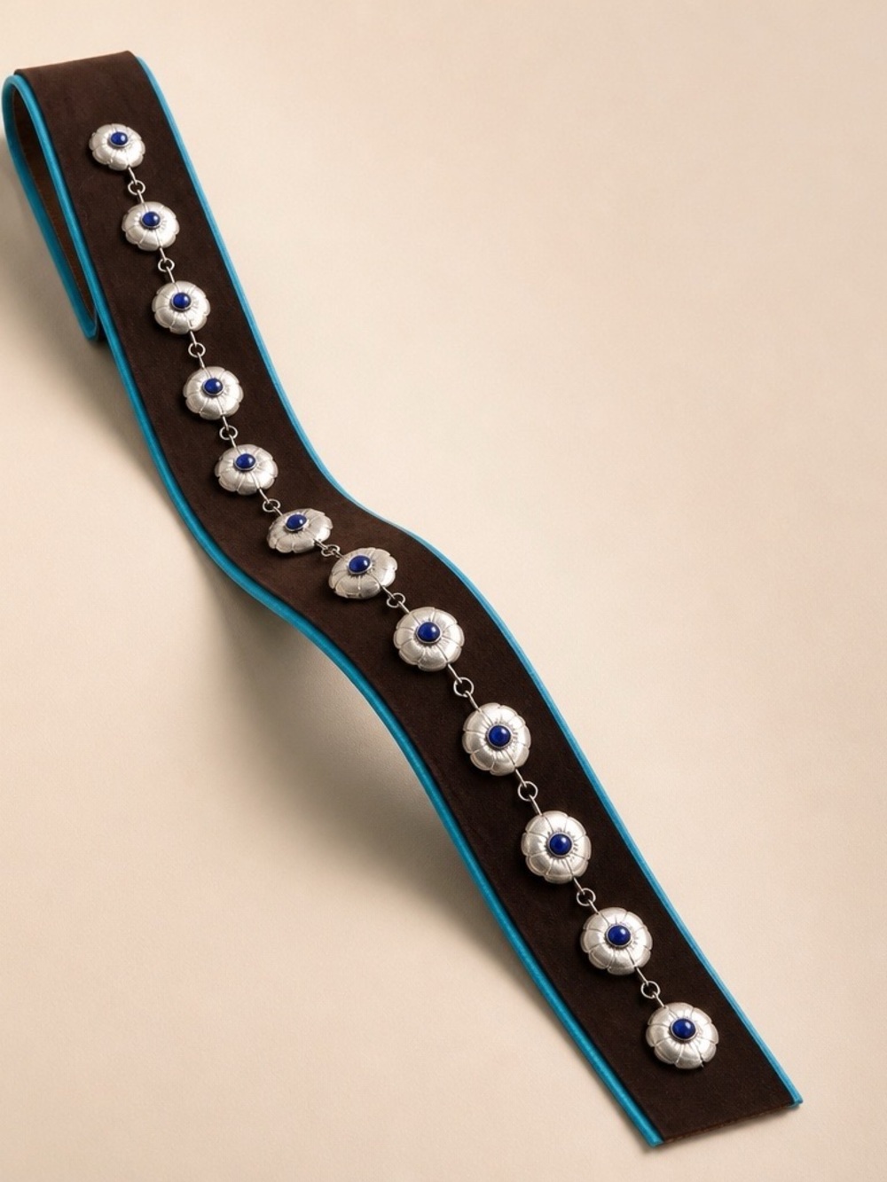 Western Chic!!! Sterling Silver lapis southwest concho belt!